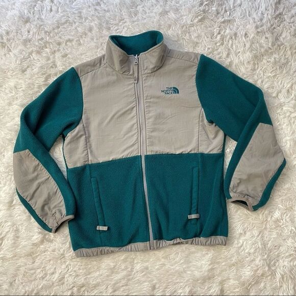 THE NORTH FACE GIRLS POLARTEC FLEECE FULL ZIP‎ JACKET COLORBLOCK SZ 14/16 - Picture 1 of 11